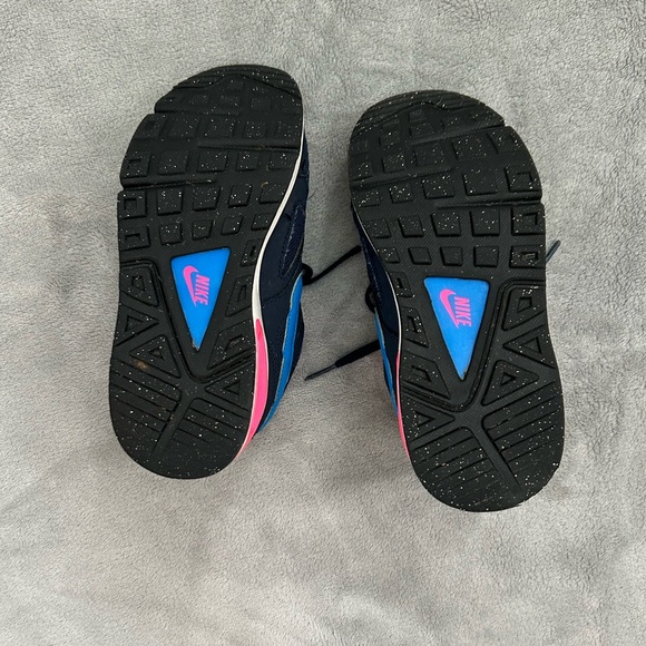 Nike AirMax Navy Pink Shoes 1Y - Picture 5 of 10